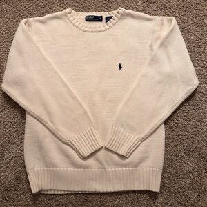 Polo by Ralph Lauren Kids Cotton White Sweater - Size M